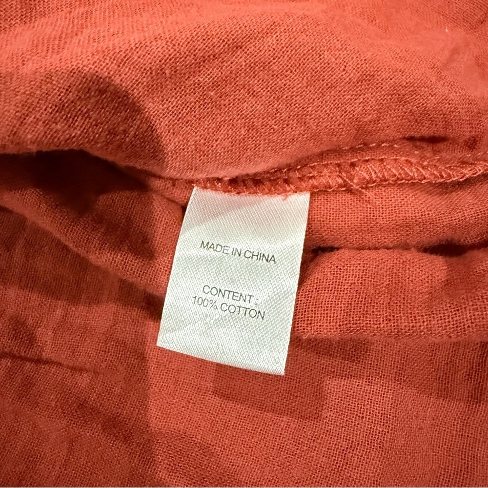 Anthropologie Drew Cotton Midi Dress High-Low Sz Small NWT Amber TerraCotta $238 - Picture 5 of 8